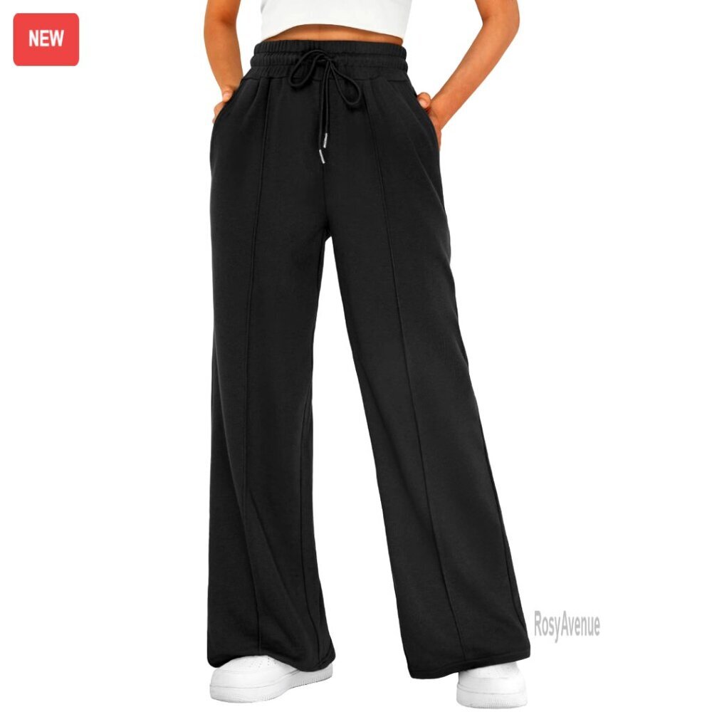 Wide Leg Sweatpants Women's Lounge Travel Pants Joggers Thermal